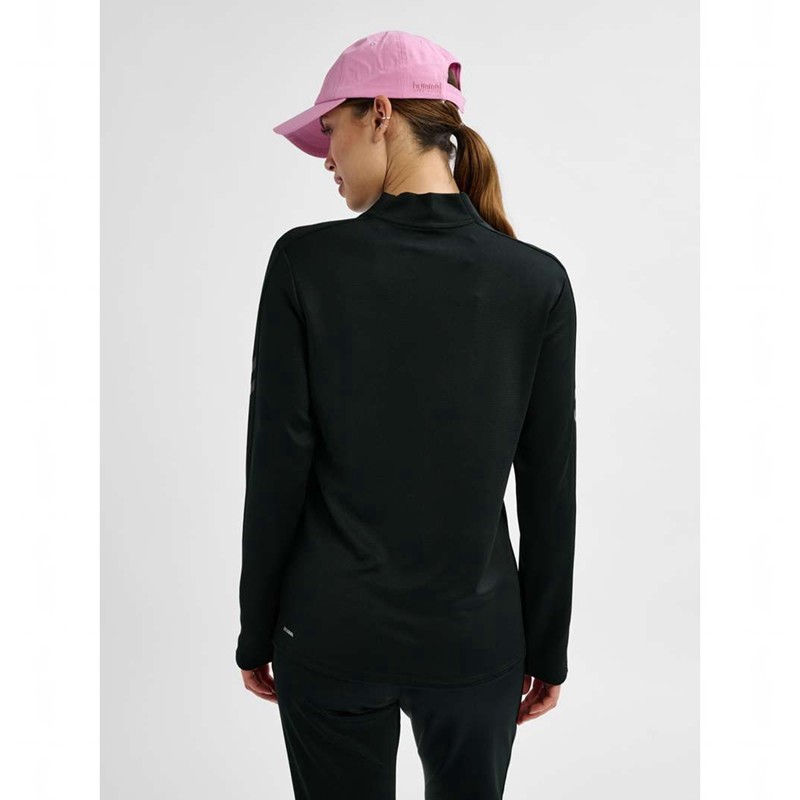 Dámské Tričko Hummel Active Pl Half Zip Černé | 266307-655