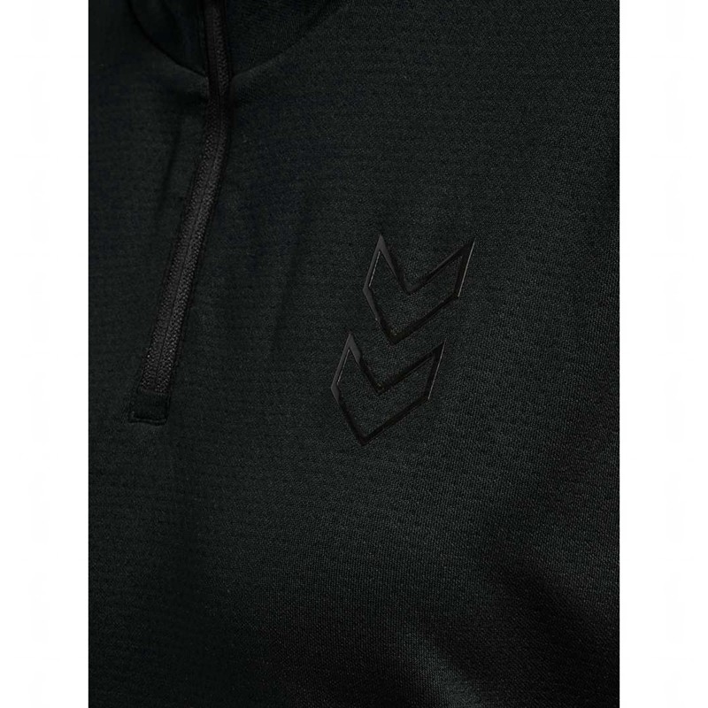 Dámské Tričko Hummel Active Pl Half Zip Černé | 266307-655