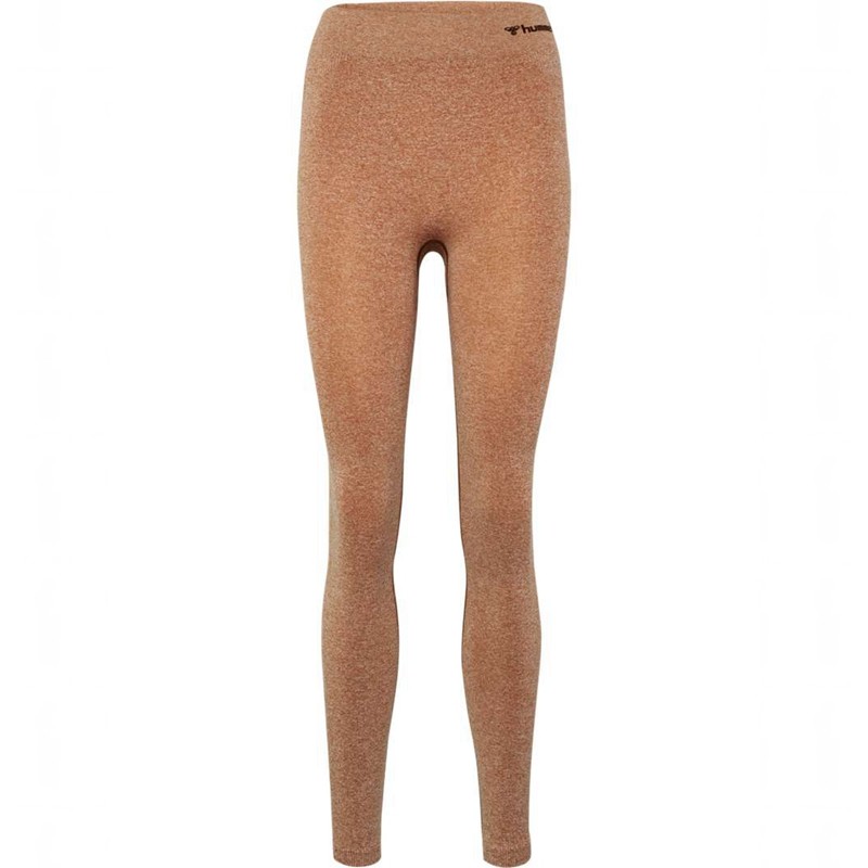 Dámské Tričko Hummel Ci Seamless Mid Waist Hnědé | 228215-550
