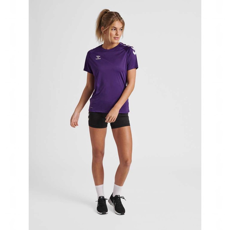 Dámské Tričko Hummel Core Xk Core Poly S/S Fialové | 936625-498