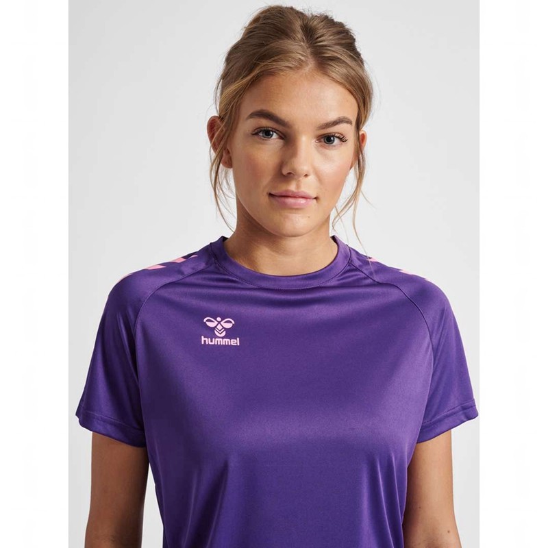 Dámské Tričko Hummel Core Xk Core Poly S/S Fialové | 221345-398
