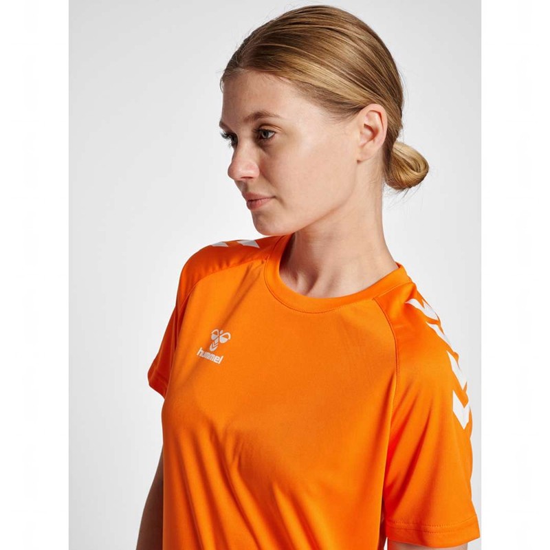 Dámské Tričko Hummel Core Xk Core Poly S/S Oranžové | 347983-428