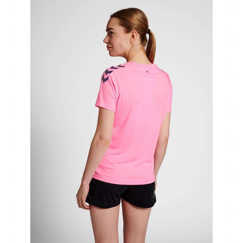 Dámské Tričko Hummel Core Xk Core Poly S/S Růžové | 579805-373