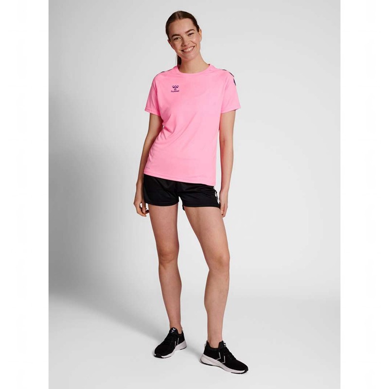 Dámské Tričko Hummel Core Xk Core Poly S/S Růžové | 579805-373