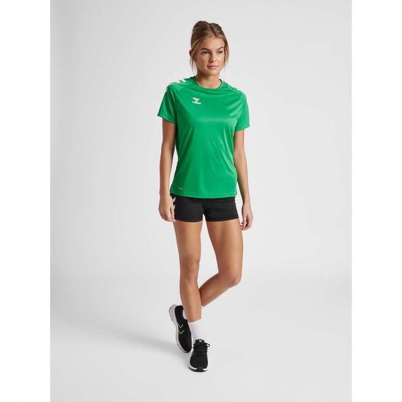 Dámské Tričko Hummel Core Xk Core Poly S/S Zelene | 510431-993