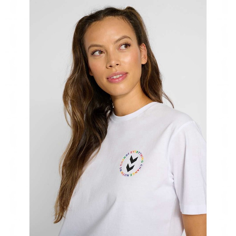 Dámské Tričko Hummel Everything Nothing Bílé | 368489-065