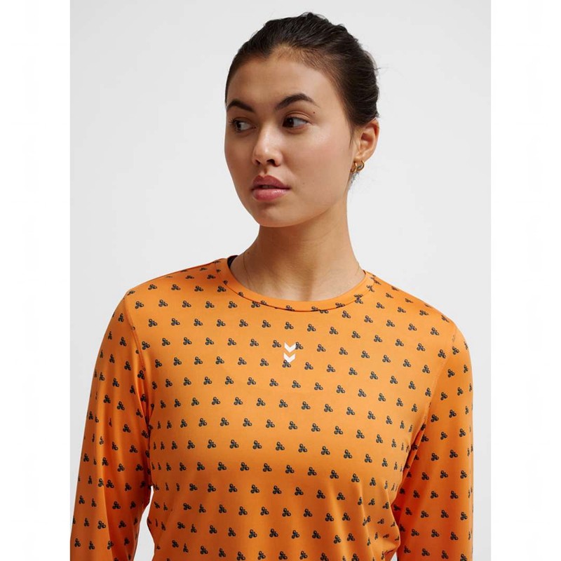 Dámské Tričko Hummel Fast W L/S Oranžové | 358965-842
