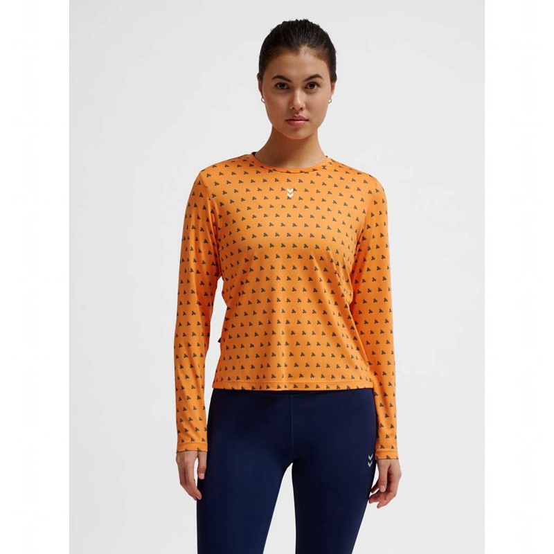Dámské Tričko Hummel Fast W L/S Oranžové | 358965-842