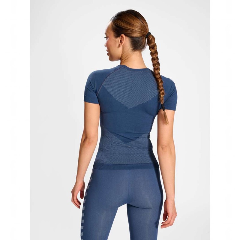 Dámské Tričko Hummel First Seamless Jersey S/S W bljue | 132574-066