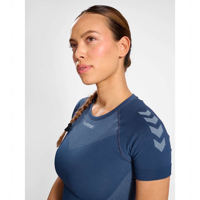Dámské Tričko Hummel First Seamless Jersey S/S W bljue | 132574-066