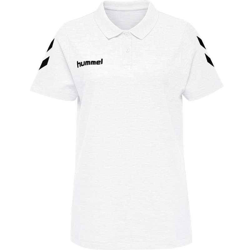 Dámské Tričko Hummel Go Cotton Polo Bílé | 302470-943