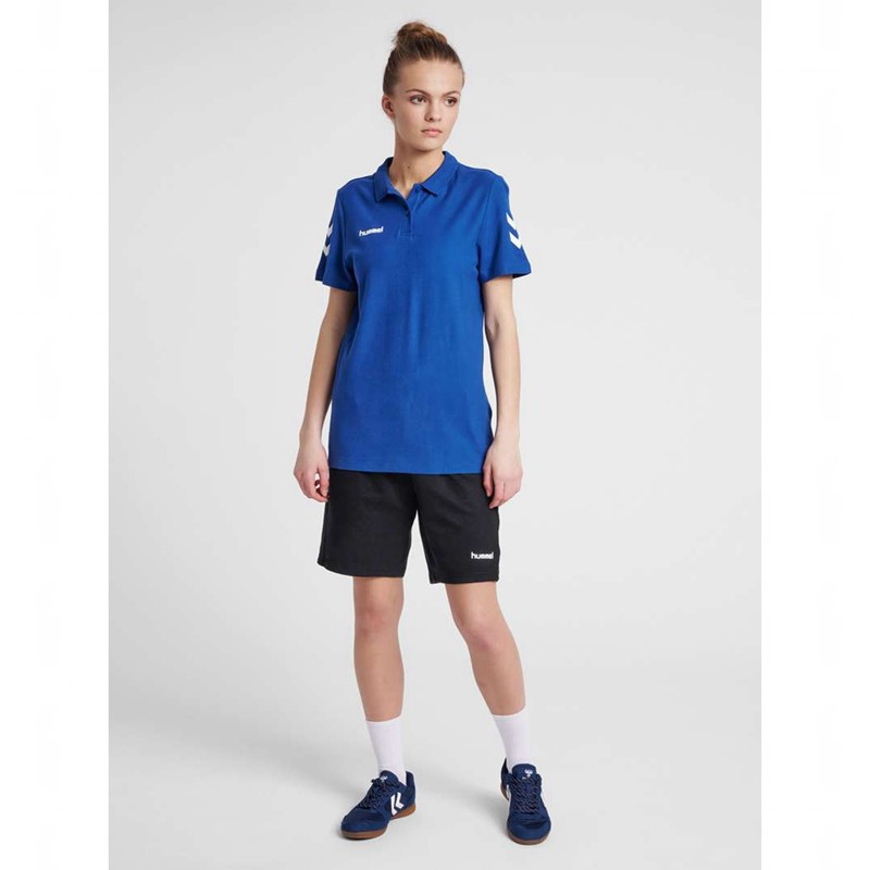 Dámské Tričko Hummel Go Cotton Polo Blankyt | 954744-326