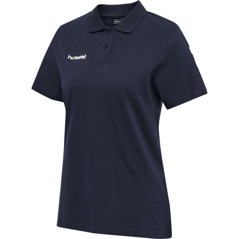 Dámské Tričko Hummel Go Cotton Polo Tmavě Blankyt | 388877-212