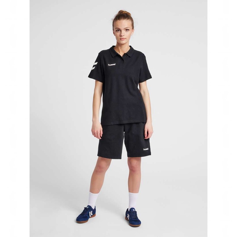 Dámské Tričko Hummel Go Cotton Polo Černé | 703226-416