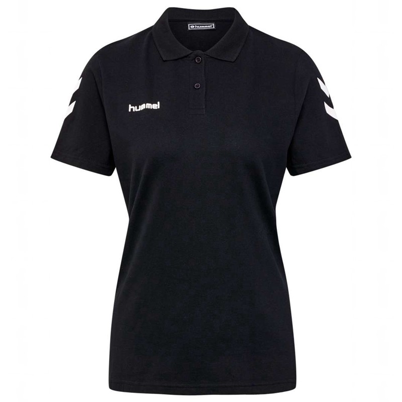 Dámské Tričko Hummel Go Cotton Polo Černé | 703226-416