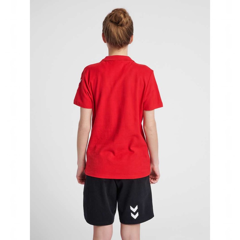 Dámské Tričko Hummel Go Cotton Polo Červené | 261082-542