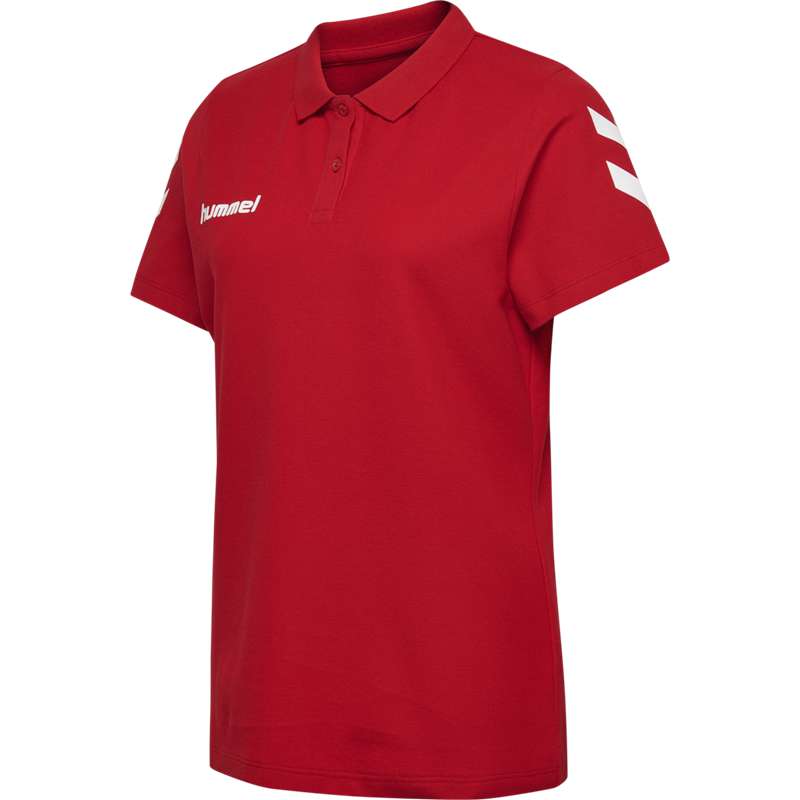 Dámské Tričko Hummel Go Cotton Polo Červené | 261082-542