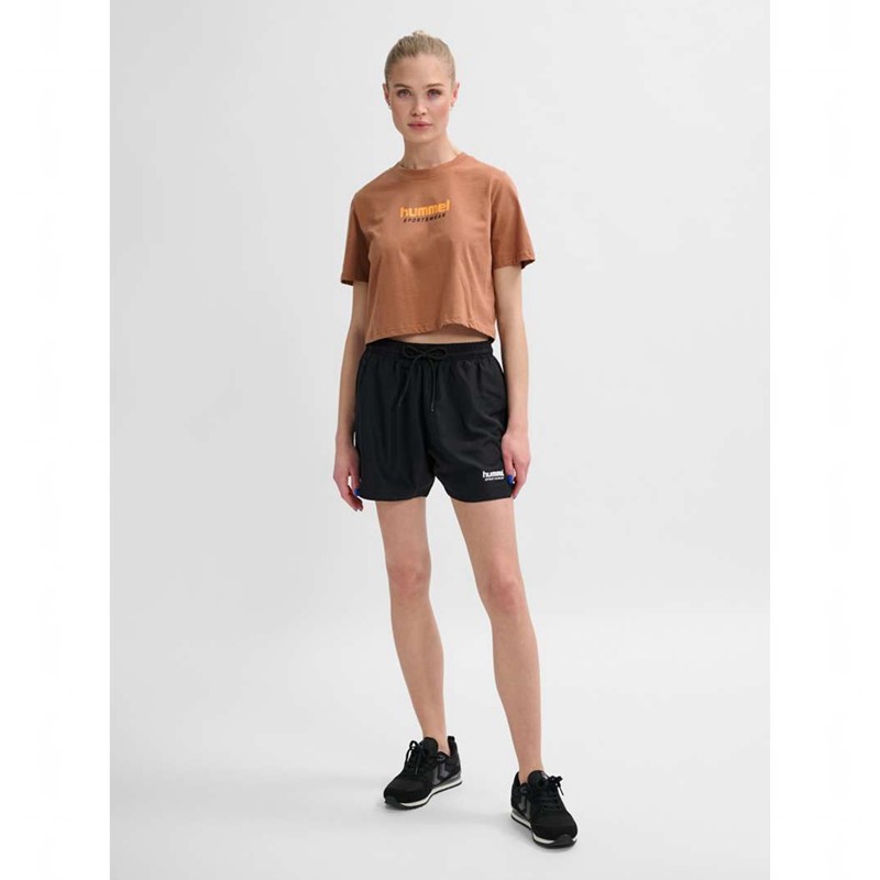 Dámské Tričko Hummel Lgc Malu Cropped Hnědé | 218217-203