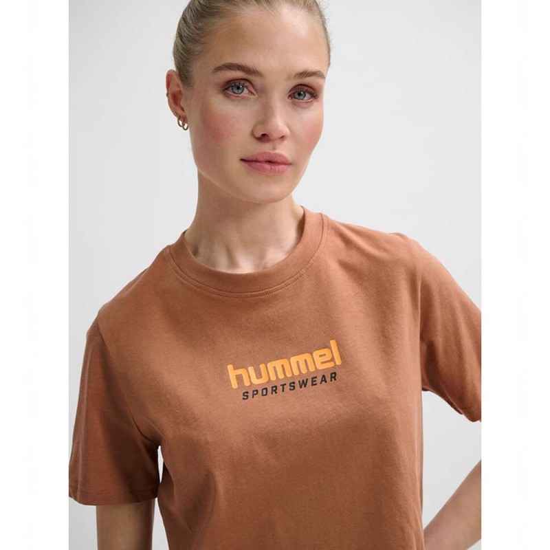 Dámské Tričko Hummel Lgc Malu Cropped Hnědé | 218217-203