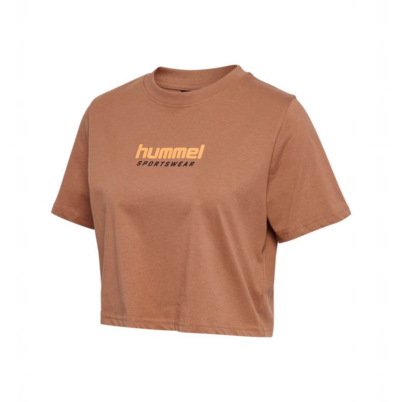 Dámské Tričko Hummel Lgc Malu Cropped Hnědé | 218217-203