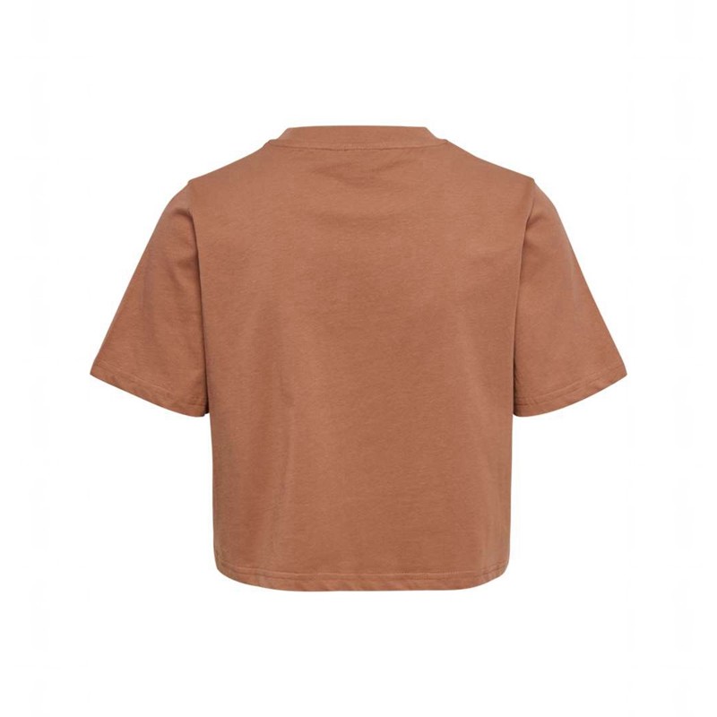 Dámské Tričko Hummel Lgc Malu Cropped Hnědé | 218217-203