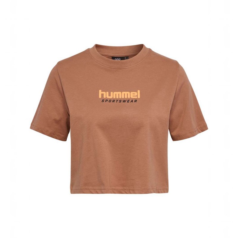 Dámské Tričko Hummel Lgc Malu Cropped Hnědé | 218217-203