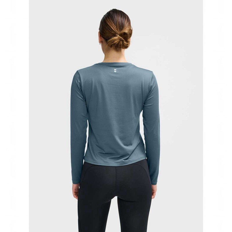 Dámské Tričko Hummel Mt Aura Mesh L/S Šedé | 298596-286