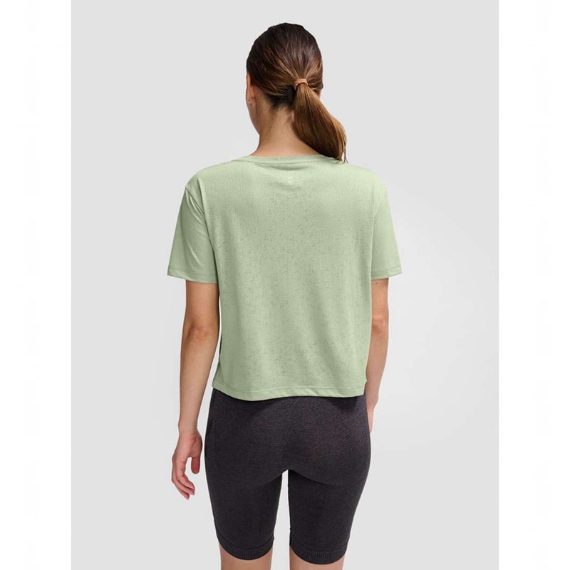 Dámské Tričko Hummel Mt Light Burnout Zelene | 256144-201