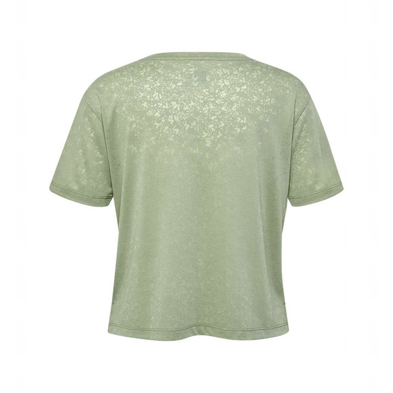 Dámské Tričko Hummel Mt Light Burnout Zelene | 256144-201