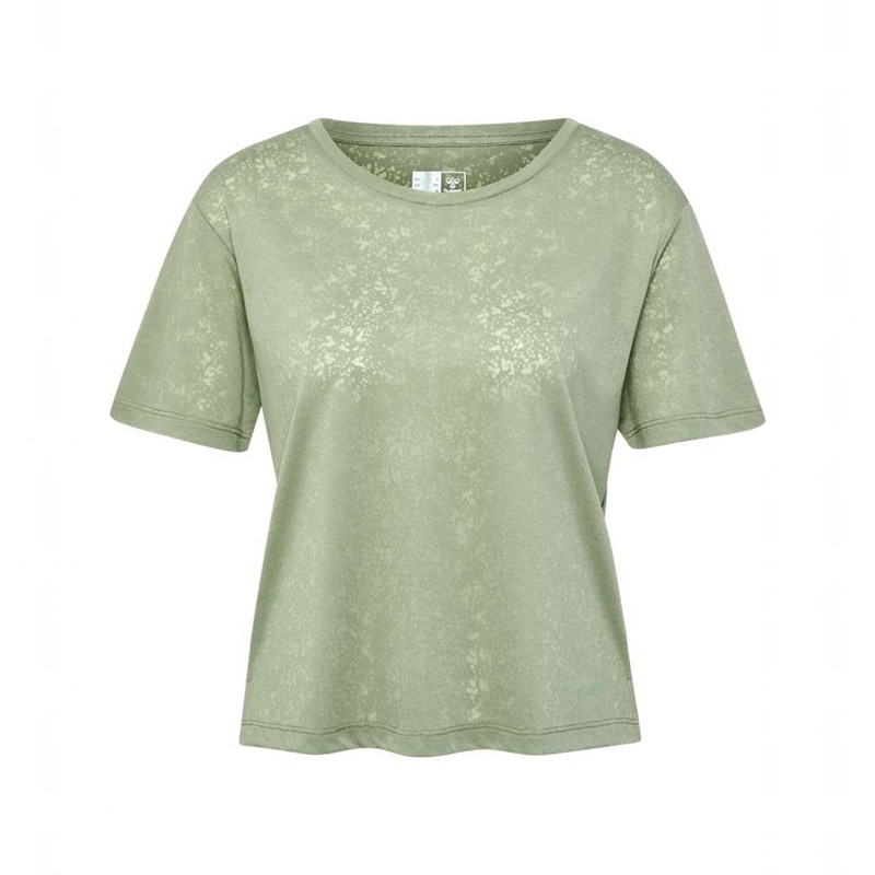 Dámské Tričko Hummel Mt Light Burnout Zelene | 256144-201