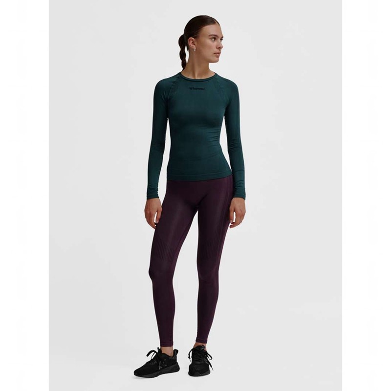 Dámské Tričko Hummel Mt Shaping Seamless L/S Zelene | 323210-250