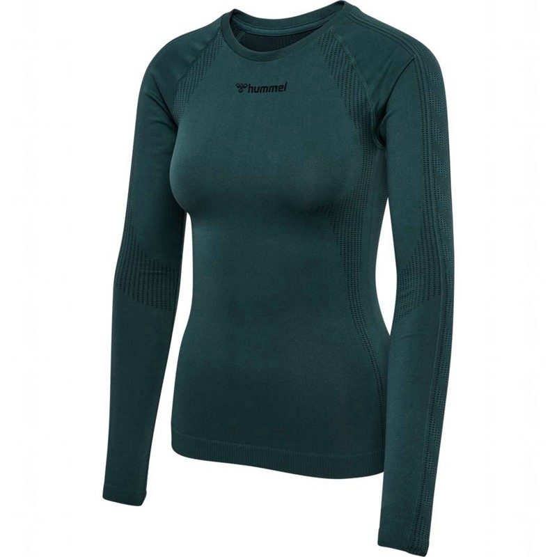 Dámské Tričko Hummel Mt Shaping Seamless L/S Zelene | 323210-250