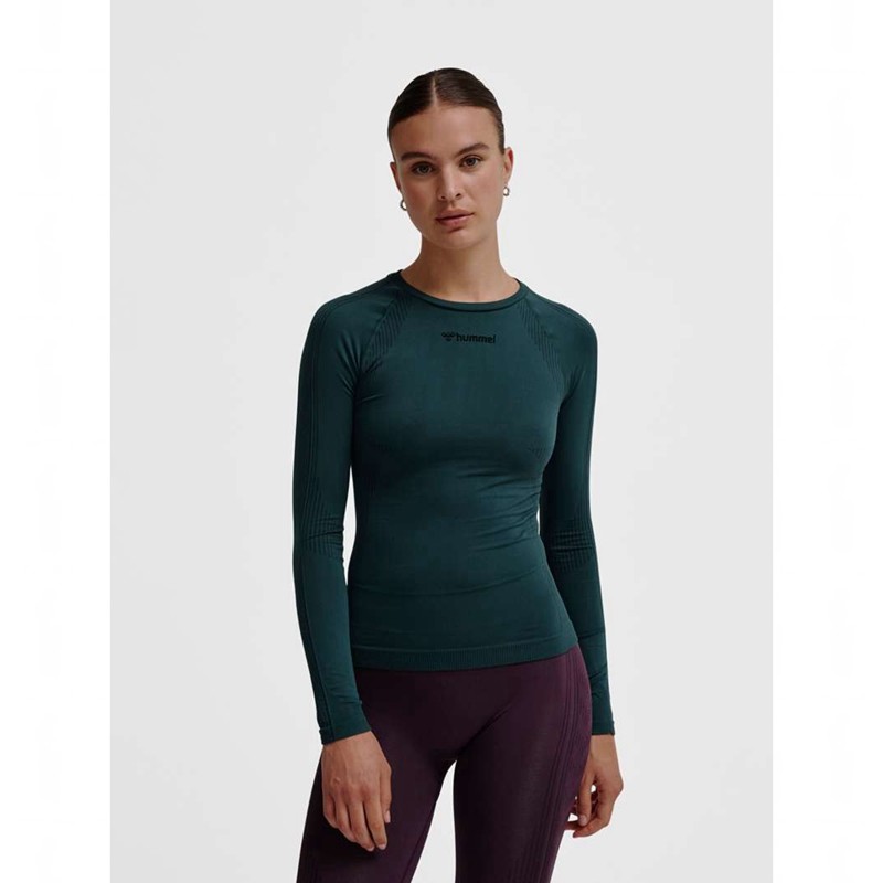 Dámské Tričko Hummel Mt Shaping Seamless L/S Zelene | 323210-250