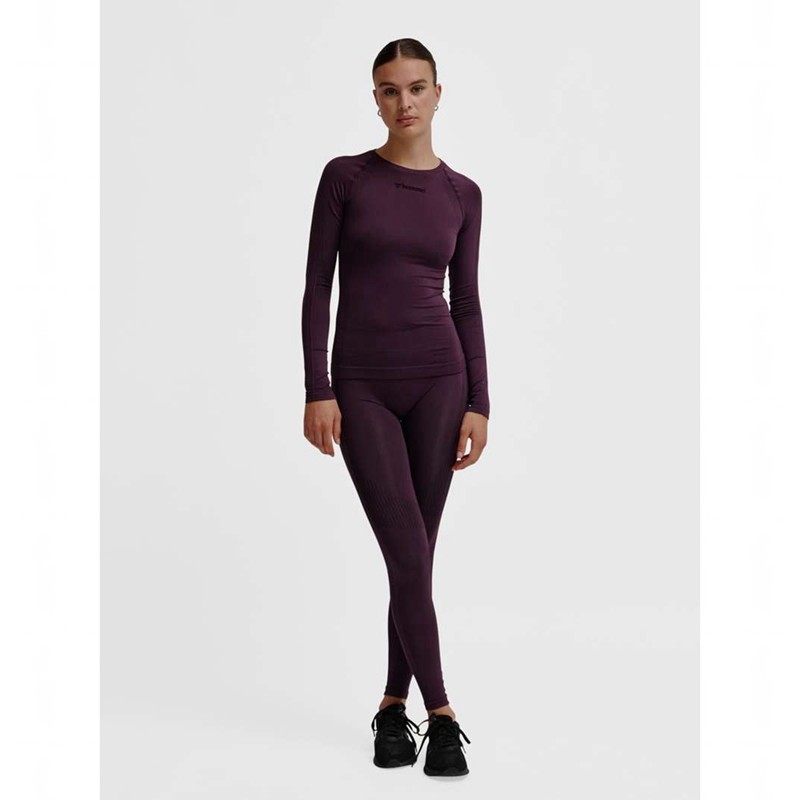 Dámské Tričko Hummel Mt Shaping Seamless L/S Fialové | 635415-044
