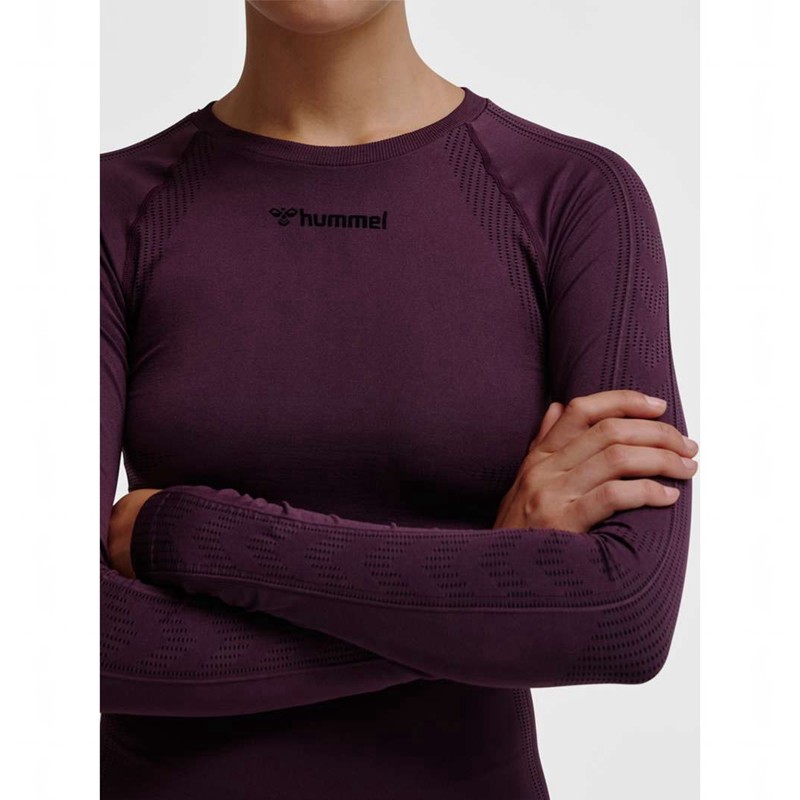Dámské Tričko Hummel Mt Shaping Seamless L/S Fialové | 635415-044