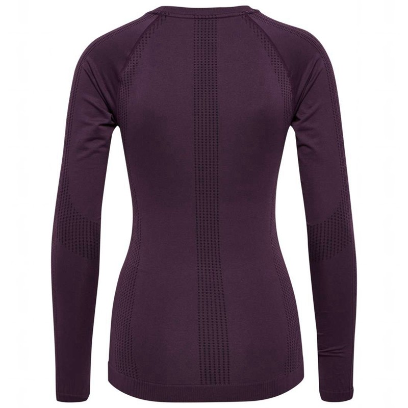 Dámské Tričko Hummel Mt Shaping Seamless L/S Fialové | 635415-044