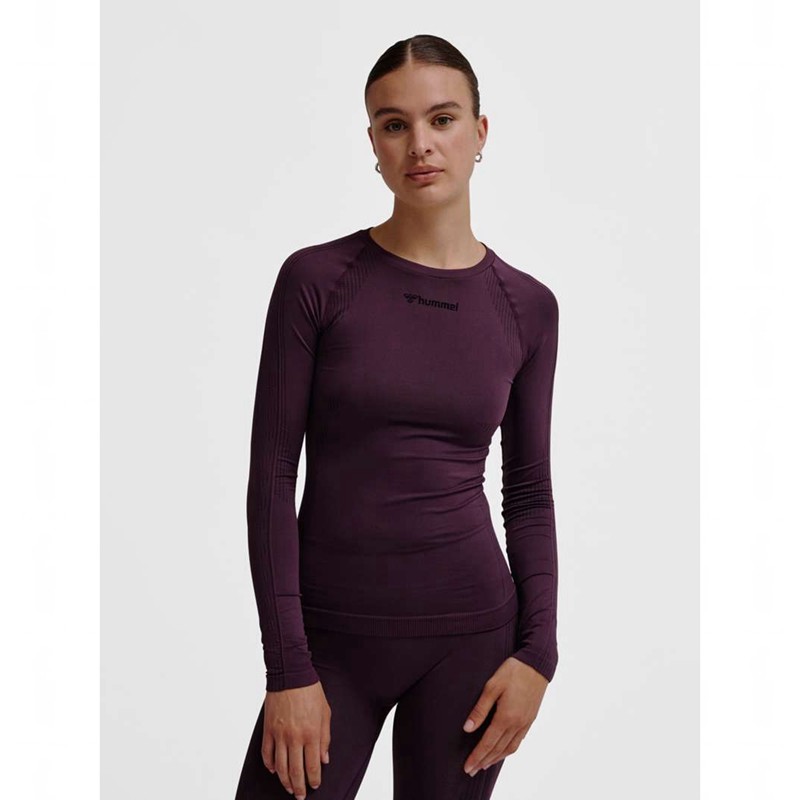 Dámské Tričko Hummel Mt Shaping Seamless L/S Fialové | 635415-044