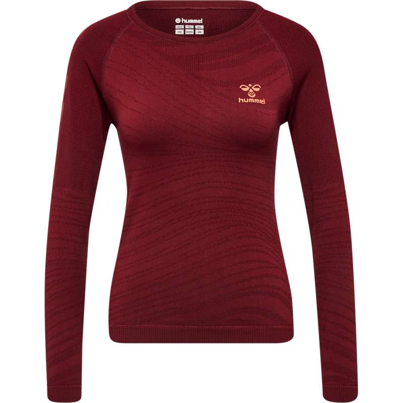 Dámské Tričko Hummel Ongrid Seamless L/S Wo Červené | 333431-188