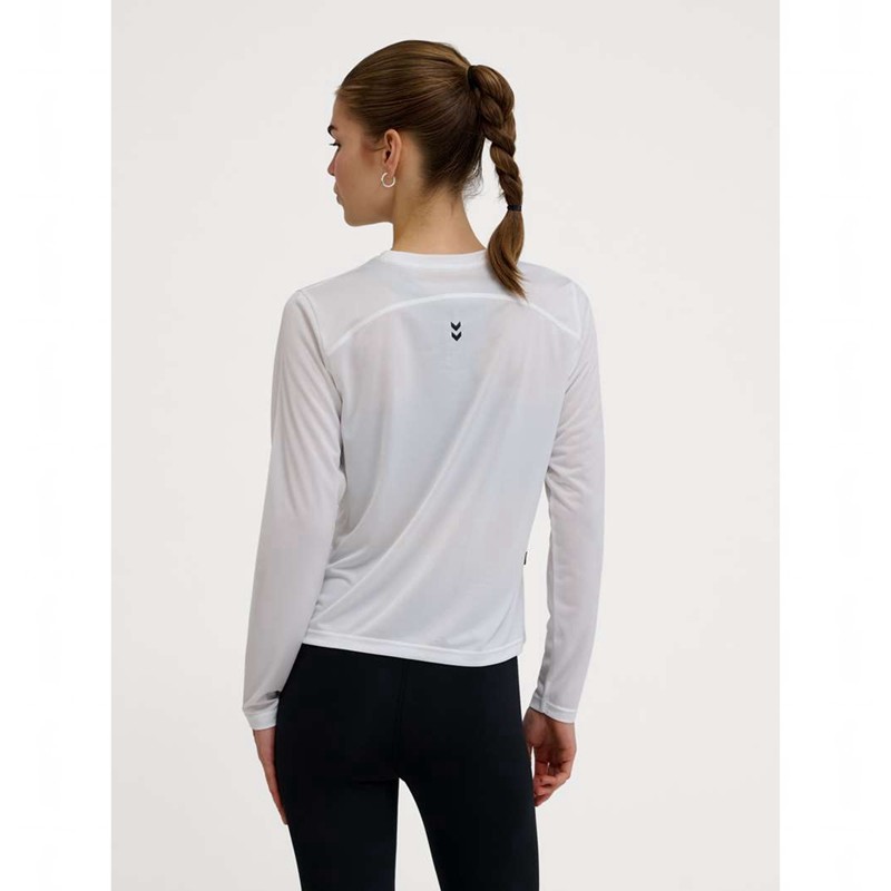 Dámské Tričko Hummel Pulse Workout W L/S Bílé | 860188-433
