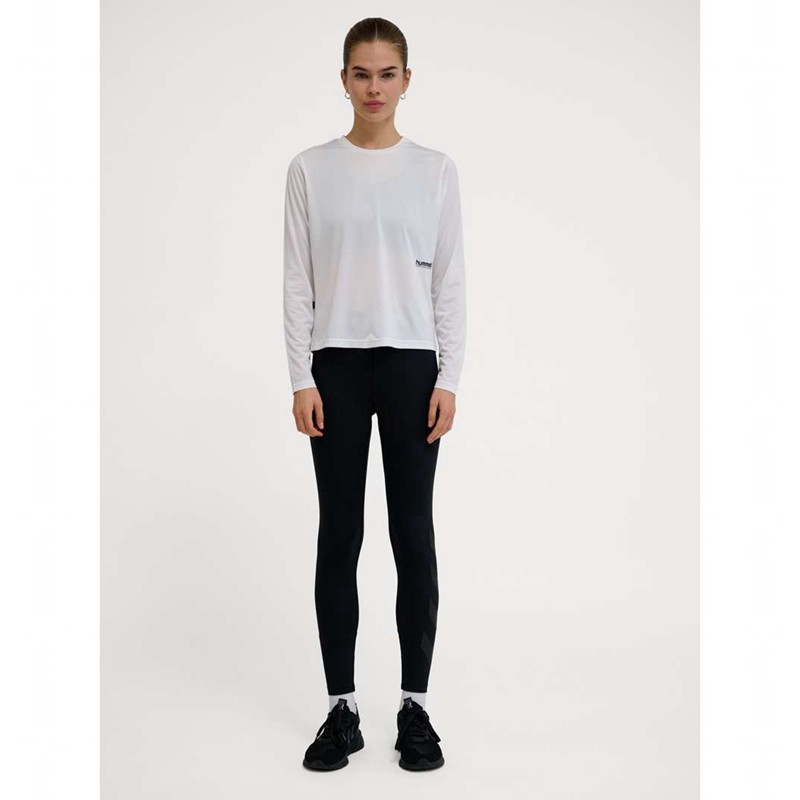 Dámské Tričko Hummel Pulse Workout W L/S Bílé | 860188-433