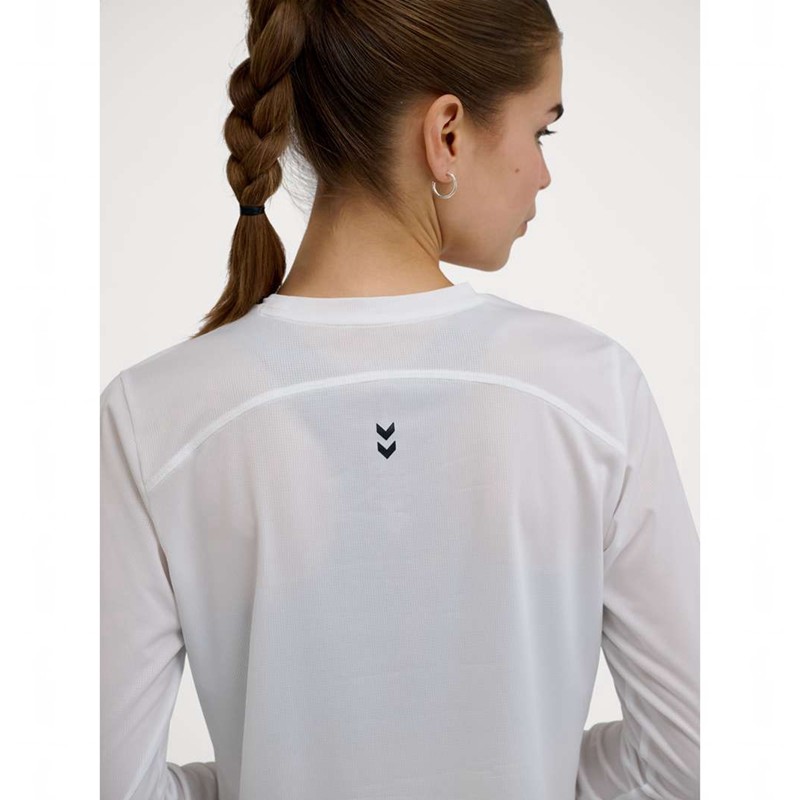Dámské Tričko Hummel Pulse Workout W L/S Bílé | 860188-433
