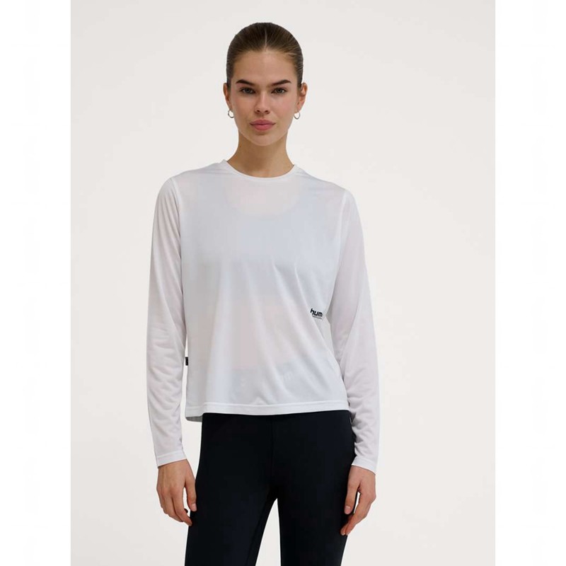 Dámské Tričko Hummel Pulse Workout W L/S Bílé | 860188-433