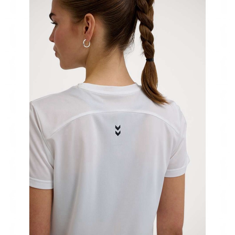 Dámské Tričko Hummel Pulse Workout W S/S Bílé | 438114-573