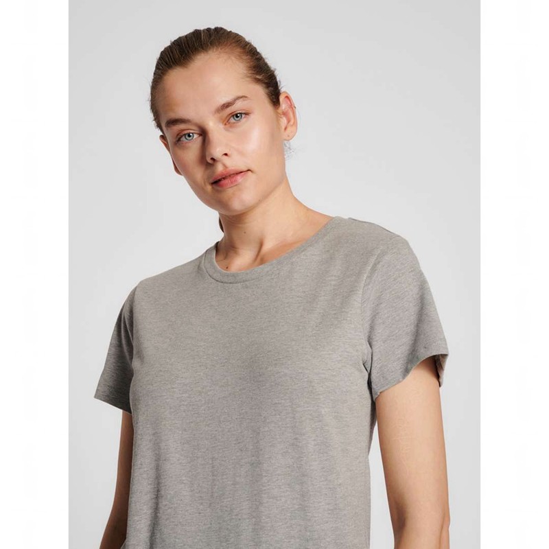 Dámské Tričko Hummel Red Basic S/S Šedé | 133815-942