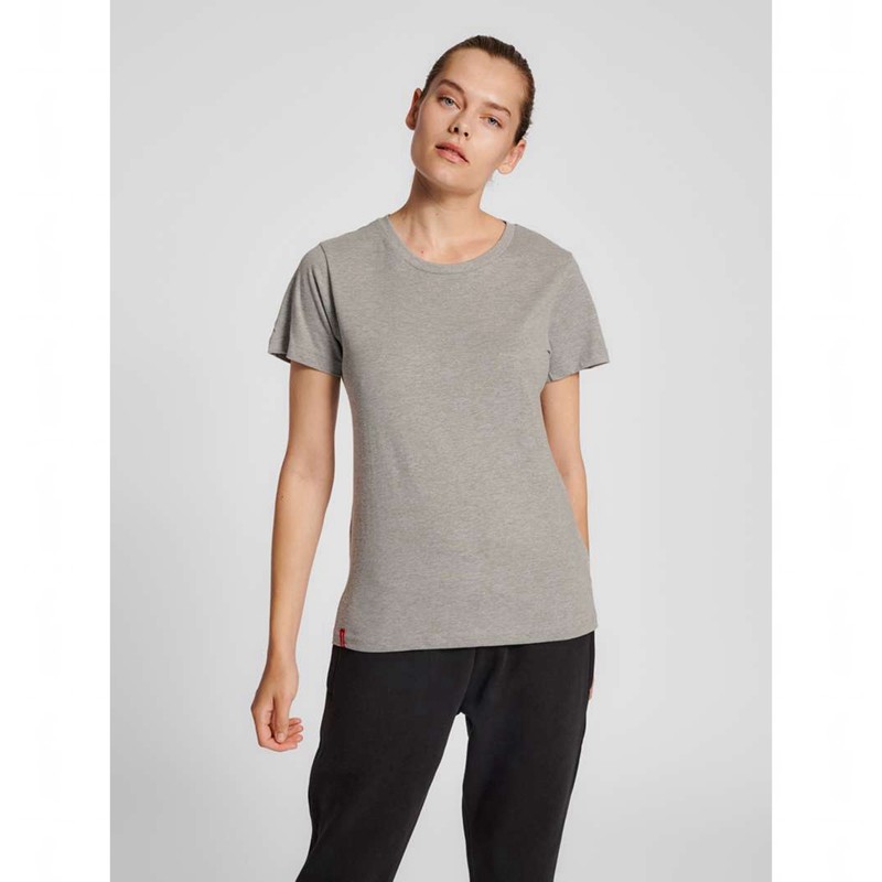 Dámské Tričko Hummel Red Basic S/S Šedé | 133815-942