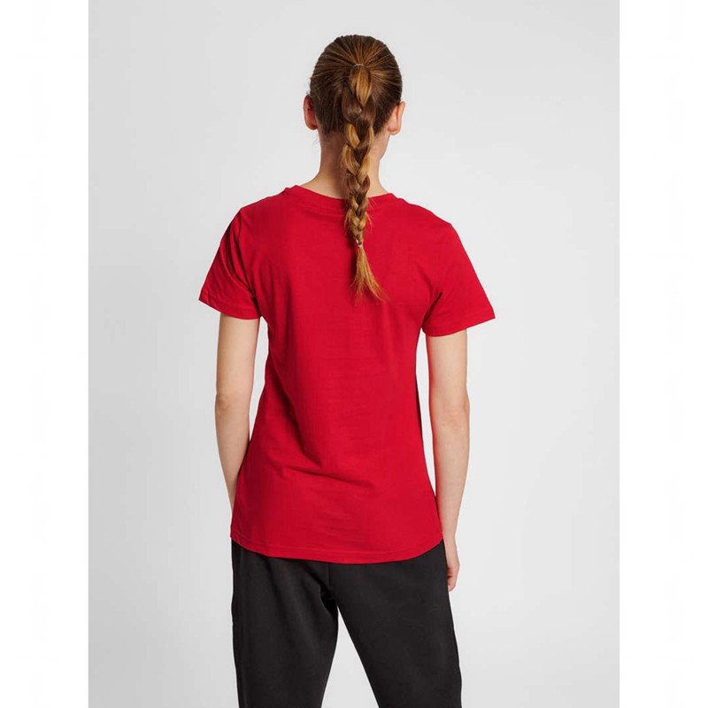 Dámské Tričko Hummel Red Basic S/S Červené | 005579-684