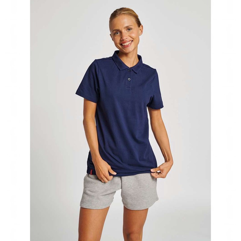 Dámské Tričko Hummel Red Classic Polo Tmavě Blankyt | 063769-157
