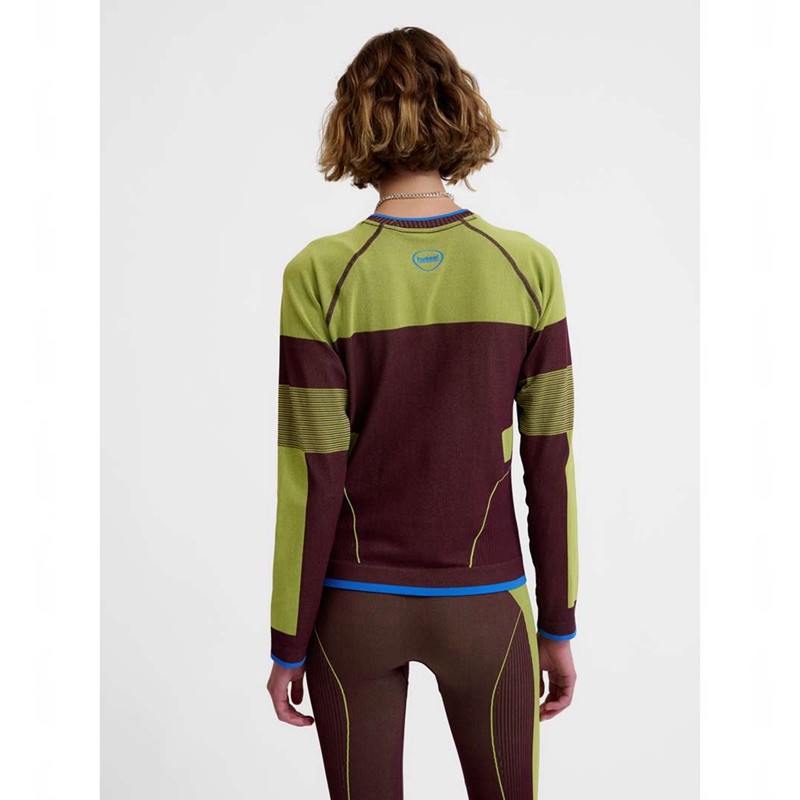 Dámské Tričko Hummel Seamless Ls Zelene | 813664-856