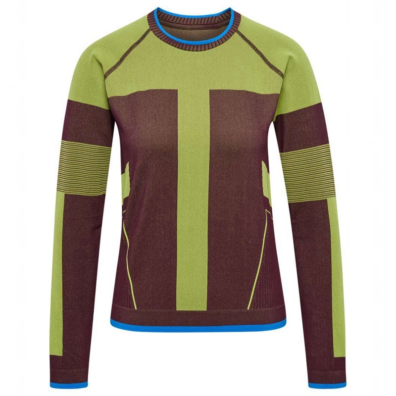Dámské Tričko Hummel Seamless Ls Zelene | 813664-856