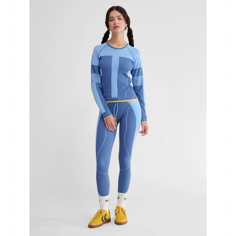 Dámské Tričko Hummel Seamless Tee Ls Blankyt | 912385-998